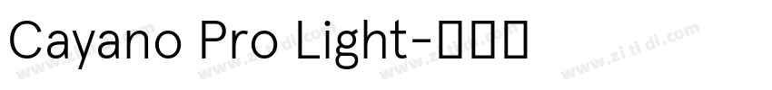 Cayano Pro Light字体转换